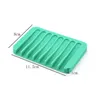 Ny anti-glid tvålskål Silikon tvålhållare Tray Storage Soap Rack Plate Box Bad Shower Container Badrumstillbehör 2073 V2