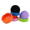 Éco-friendly coloré premium rond silicone cendrier portable anti-scalding support de cigarette à haute température résistant à la chaleur mini plateau de cendre barreau jy0627