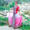 مياو الشعبية الرقص مهرجان مرحلة ارتداء الكلاسيكية أنيقة النساء الملابس التقليدية العرقية زي خمر hmong المطرزة ثوب