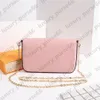 Bolsa de ombro feminina Luxos Bolsas de grife Bolsas transversais Mensageiro Felicie Pochette Carteira clássica de couro Pequena corrente Bolsa feminina bolsa tiracolo com caixa