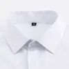 Francia Gemelli da uomo d'affari smoking Camicie Colletto quadrato manica lunga Bottoni ricoperti Camicia formale sociale tinta unita 210628