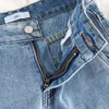 Jeans pour femmes été Streetwear Hip Hop bleu taille haute droite Denim pantalon Baggy mode jambe large maman Cowboy pantalon 210809