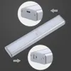 PIR Motion Sensor LED Light USB Trådlöst kök Vägglampa 3 Ljusstyrka Nivå 30 LED-lampor garderob / garderob / under skåp