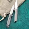 Promotion High End Small Ball Bearing Flipper Folding Knife 14C28N Satin Blade TC4 Titanium Alloy Handle Outdoor EDC Pocket Fold Knives
