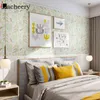 Pastorale stijl zelfklevende wallpapers bloemen patroon woonkamer achtergrond muurstickers meubels decoratieve diy home decor 210722