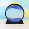 Hourglass 3D Moving Sand Art Picture Round Glass Deep Sea scape In Motion Display Flowing Frame Home Decoration 210924