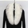 Faux Fox Fur Collar Mulher Men Jacket Hood Shawl Gollar Pur Feminino Autumn Winter Shawl Lenços H0923