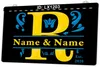 LX1203 Your Names R Couples Marry Commemorate Light Sign Dual Color 3D Engraving