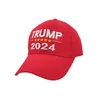 2024 Donald Trump Cap broderad baseballhatt Presidentval Sporthattar Justerbara Sunhat vuxna män kvinnor universal