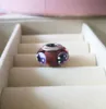 2pcs S925 Sterling Silver Purple Ladybug Murano Glass Beads Fit Pandora Charm Jewelry Bracelets & Necklaces