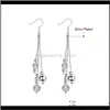 Dangle Chandelier Jewelrywholesale Mode Prix le plus bas Cadeau de Noël Glands Plaque Avec Sier Boucle D'oreille Tempérament Tendance Boucles D'oreilles Drop Deli