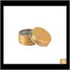 Lådor Packing Office School Business Industrial Drop Delivery 2021 Empty Mini 5G Aluminium Burkar Metal Pink Gold Black Prov Lip Balm Deodo