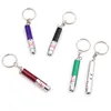 Red Laser Pointer Pen Key Ring with White LED Light Show Portable Infrared Stick Funny Cats Pet Toys Wholesale 2185 V2