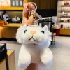 Cartoon Simulation Plush Tiger Keychain Women Cute Siberian Tiger Key Chain Trinket Toy Doll Bag Charms Pendant Accessories G1019