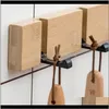 Hooks Rails Foldable Bamboo Wall Mounted Towel Hanger Holder Coat Hook Rack Ls Vvimf S7Vuk