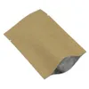 11 Sizes Available Brown Open Top Kraft Paper Inner Foil Bags Mylar Foil Vacuum Sealer Food Grade Pouch Aluminum Foil Flat Baggie