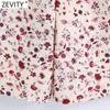 Kobiety Sweet Floral Print Bow Miązany Pasek Szeroki Nogi Spodnie Kombinezony Chic Lady Elastyczna Wysoka Talia Dorywczo Slim Pacy DS8307 210416