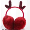 Berets Christmas Atler w kształcie poroża ciepłe zimowe na świeżym powietrzu kobiece Earmuffs Śliczne jesienne jazda wend22