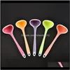 Spoons Flatware Kitchen, Dining Bar Home & Gardentranslucent Sile Spoon Nonstick Anti High-Temperature Soup Scoup Cooking Tools Kitchen Supp