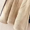Veste en jean pour femmes hiver impression chaud épaissir Plus velours coton rembourré manteau ample à capuche longue survêtement femme 210923