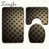 Zeege Bathroom Tapete Conjunto Anti Slip Set Tapete Roxo Tapetes Rug Pedestal Tapete Tapete Toalete Tapete Tapete Lavável Banho Piso Tapete 211109