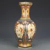 Vases Antique Porcelains Yongzheng Official Kiln Vase Living Room Pastel Ornaments Jingdezhen Porcelain Hexagons Enamel