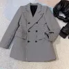 Chaqueta de lana pata gallo para mujer traje un solo pecho a la cintura elegante oficina women039s suits blazers6508831