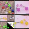 Nombril Bell Button Rings Drop Delivery 2021 Nave Bar 100Pcs / Lot Mix 6 Couleurs Glow In Dark Body Piercing Bijoux Belly Buttonring 4Snpk