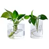 O.Roselif New Nordic Creative Transparent Letter Glass Vase Hydroponic Vase Decoration for Home Wedding Flower Bottle Bar 210409