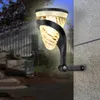 Mutifction LED Solar Powered Outdoor Wall Light Wodoodporna Kolorowa Ogród Lawn Lampa Zmielona Lampa Wiszące Dekakacja - 1