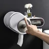 Multifunctionele gratis ponsen tissue box toiletpapier houder plastic opbergdoos toilet waterdicht voor badkameraccessoires 210811