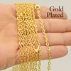 20 Pcs - 18/24/30 Inch Cable Chain Necklaces for Women, Wholesale Rolo Necklace Chain Gold/Silver Plated/Bronze/Copper/Gunmetal H1125