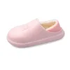 Pantoufles en coton femmes intérieur imperméable à l'eau avec des chaussures chaudes en peluche couple antidérapant pantoufles en coton à double usage hommes maison