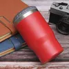 4 in 1 14oz Koffiekopjes Tuimelaar 304 Rvs 12oz Slanke Koud Bierfles Can Cooler Houder Dubbele Wall Vacuüm Geïsoleerde Drinken Mok Cances Flessen met twee Deksel EE