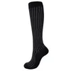 Fashion Compression Keen High Strumpor Hosiery Socks Pot Snowflake Heart Pattern Outdoor Sport Sock För Kvinnor Flickor