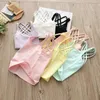 Summer 2 3 4 5 6 7 8 10 Years Children Clothing All Match Baby Beach Vest Candy Color Sexy Strapless T-Shirt For Kids Girls 210701