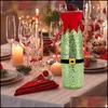 飾りお祝いパーティー用品ホームガーデンチェンジャスピリットワインボトルスパンコールキャンディバッグクリスマスギフトダイニングテーブルデコレーション471ドレ