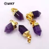 ¡WT-P1333 WKT! Piedra de alta calidad, hermoso colgante de color púrpura, diseño único para la fabricación de joyas para mujeres