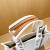 Kvinnliga Casual Shoppingväskor Brevtryck Stripe Evening Bags Stor kapacitet Tote Canvas Japansk handväska