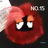 Créateur de luxe de mode mignon belle fourrure faite à la main petit sac de boule de moster charme porte-clés 40 modèles