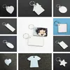 11 Styles Sublimation Blank DIY Keychains Party Favor Sundries MDF Wooden Key Pendants Thermal Transfer Double-sided Keyring White Gift Keychain Accessories