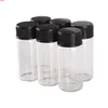 Lots 100 pieces 10ml 22*50mm Glass Bottles with Black Plastic Caps Spice Jars Perfume Bottle Art Craftsgood qty