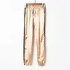 Weibliche Sommer Satin Cargo Hosen Frauen Europa Lose Beiläufige Sport Mode Trend Jogger Streetwear Lange Hose Designer Hosen