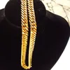 Modell Tjock Chunky 10MM L MIAMI LINK Chain HEAVY 18 k Solid Yellow Gold Halsband Herr 24"