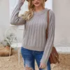 Pulls gris Pull Femme Casual Lâche Pull doux Femmes Automne Hiver Tricoté Noël Jumper Basic Tops 210415