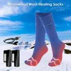 Calcetines deportivos calentados invierno caliente al aire libre 2021 mejorado recargable de doble capa espesando calor para hombres mujeres 3 él