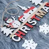 Ornements de Noël porte en bois suspendus pendentifs mur décor de noël bonne année fête fournitures 3 modèles BT6719