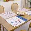 Praktisk Minnesmärken Independence Day Table Mats Party Dekorationer Tvättbara Fast Dry Non-SL Utility Produkter Hem Tillbehör