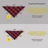 Dog Bandana Christmas Plaid Pet Scarf Triangle Bib Kerchief for Small Medium Large Dogs Xmas Birthday Gift Washable Square Printing Double Adjustable for Puppy Cat