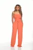 Jumpsuits femininos Macsuits 2021 Europe lazer cor sólida de uma peça calças moda magro fora mangas